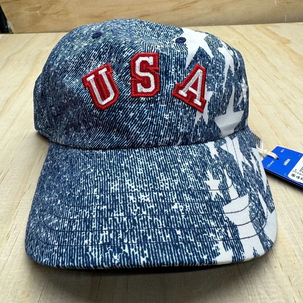 NEW USMNT Unisex adidas Blue USA 1994 Denim Graphic Adjustable Hat